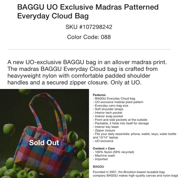 BAGGU Madras Everyday Cloud bag - Picture 9 of 9